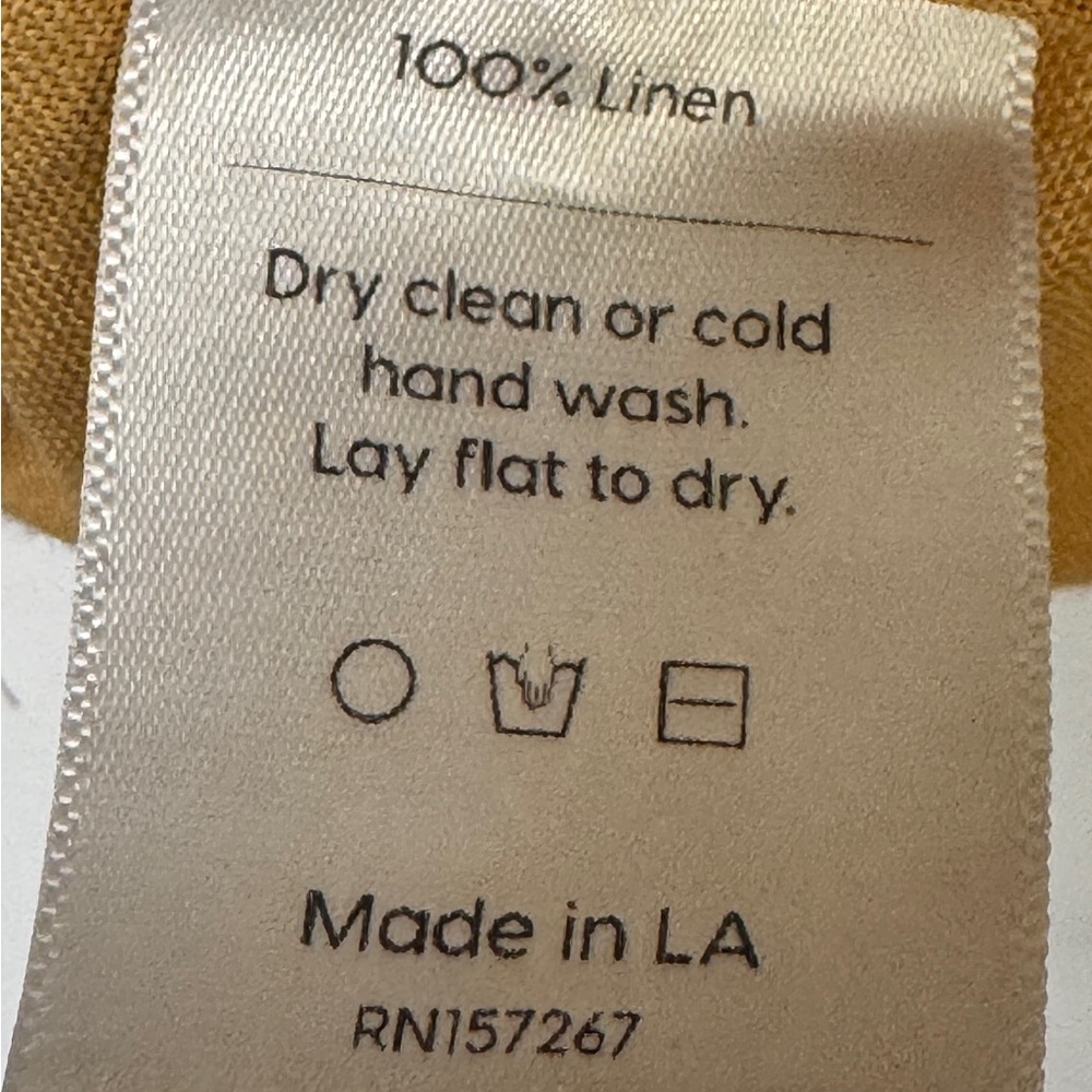 MATE the Label Linen Crop Tank Top S Made in LA Minimalist - Picture 4 of 5